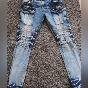 Smoke Rise Men’s Slim Fit Light Wash Denim Jeans